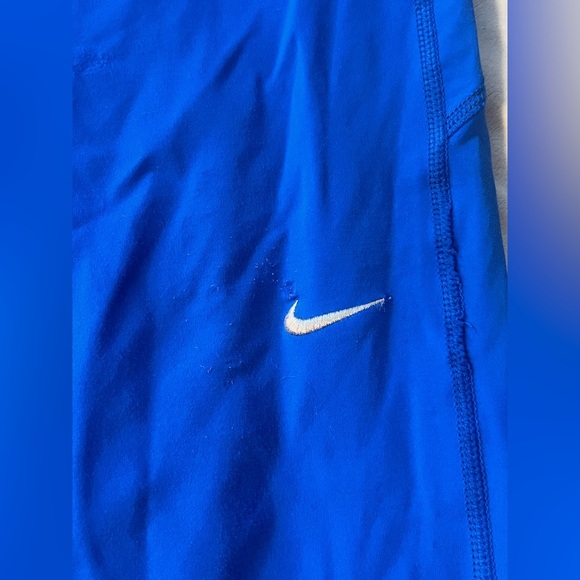 Nike Dri-Fit Women’s Blue Cropped Running Leggings w Pockets Size Small - Picture 2 of 16